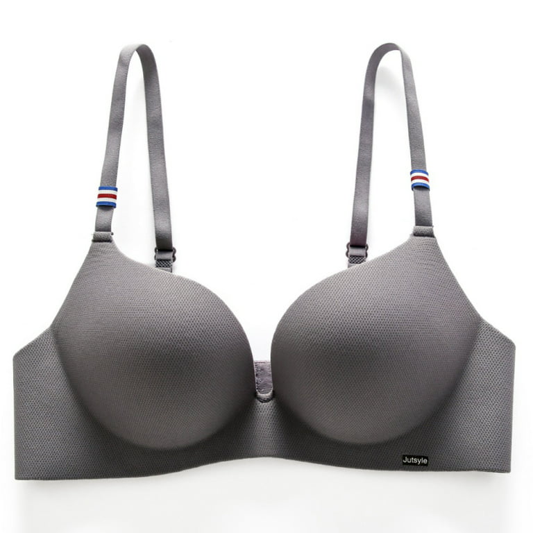 Clearance Women Push Up Bra for Small Breast Women Double Push Up Bras Size Push  Up Bra Sexy Push Up Bra Silicone Underwear Gather Gray 80 