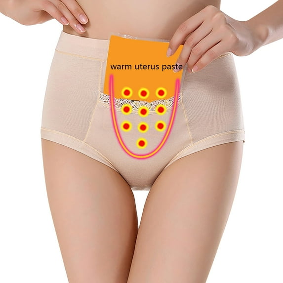 Women'S Panties Butt Lifting Panties Large Textile Pocket for Menstruation Warm Baby High Waist Anti Side Leakage Big Aunt Sanitary Physiological Period Panties