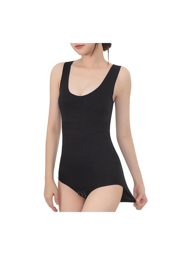 Clearance Women Seamless Shaping Bodysuit Firm Control Shapewear Top Body Smoother Wireless Bra One Piece Shaper