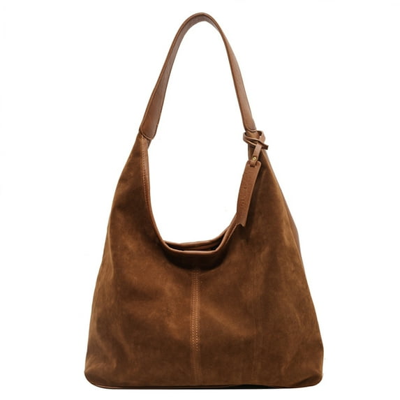 Women Suede Hobo Bag Magnetic Closure Shoulder Bag Handbag (Ladies Portable Casual Bag)