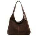 thumbnail image 1 of Women Suede Hobo Bag Magnetic Closure Shoulder Bag Retro Handbag (Ladies Portable Casual Bag), 1 of 10