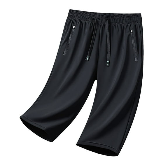 Clearance! Women's Bermuda Shorts Athletic Quick Dry Lightweight Summer High Waisted Drawstring Breathable Casual Lounge Shorts With Zipper Pockets Black S Size