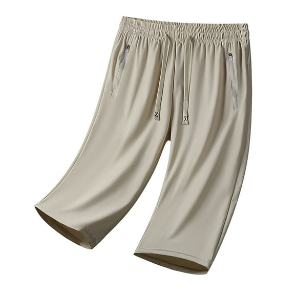 Clearance! Women's Bermuda Shorts Athletic Quick Dry Lightweight Summer High Waisted Drawstring Breathable Casual Lounge Shorts With Zipper Pockets Khaki XXL Size