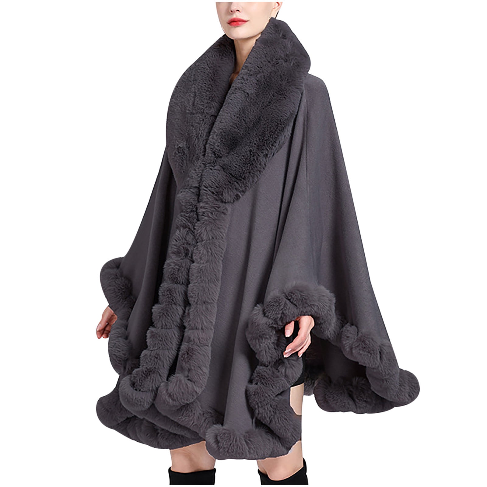 Cardigan Dress Ponchos Shawls Women's Color Block Shawl Wrap Plus Size  Cardigan Poncho Cape Open