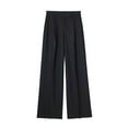 thumbnail image 1 of Clearance! Women's High Waist Wide Leg Pants Elastic Back Business Work Trousers Long Straight Suit Pants Professional Fit Khaki M Size, 1 of 8