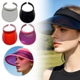 thumbnail image 1 of Clearance Women's Men's Summer UV Protection Visor, Wide Brim Clip-On Hat for Beach, Pool, and Golf, Polyester (1-Pack), 1 of 4