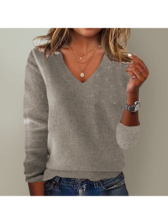 Clearance! Women's Pullover Sweaters European and American Loose Sweater One Word Shoulder Exposed Shoulder Hood Jacket Sweater Pullover Sweaters for Women Silver M