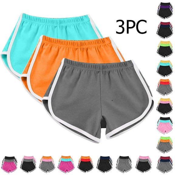 2025 Women's Shorts Casual Summer Comfy Elastic High Waist Running Shorts Running Shorts for Women,Quick Dry Athletic Sports Shorts Lightweight Active Workout Gym Shorts 3 Pack