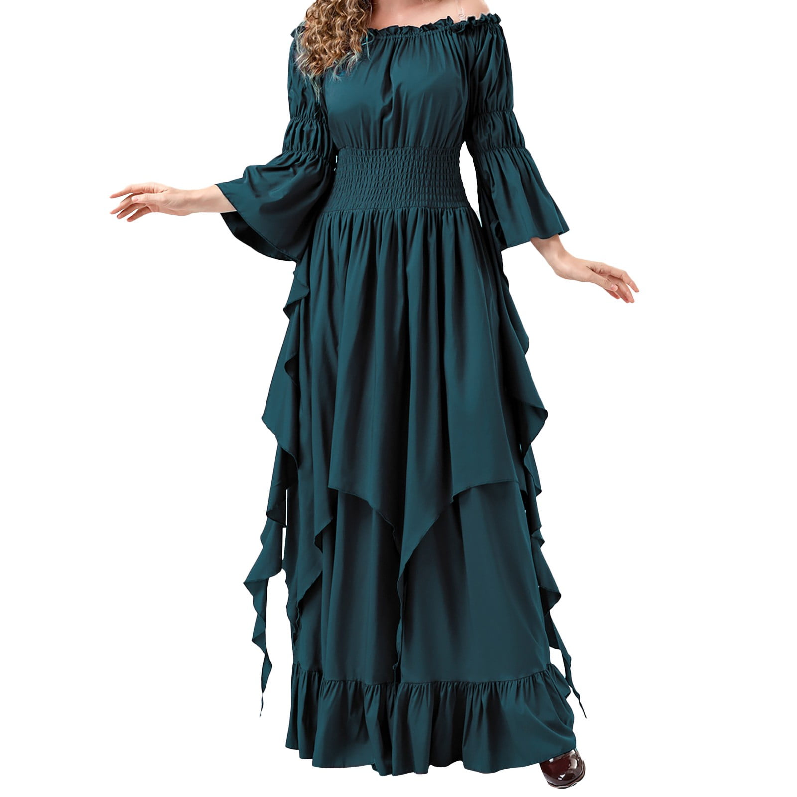 Clearance Women's Summer Dresses Irish Medieval Halloween Maxi Long