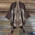 thumbnail image 1 of Clearance Women's Travel Plaid Shawl Wraps Open Front Poncho Cape Warm Oversized Sweaters Casual Cardigan Shawls For Fall Winter Clearance Sale, 1 of 4