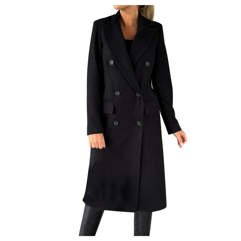 Casual Elegant Solid With Belt Turndown Collar Outerwear Casual Elegant Solid With Belt Turndown Collar Outerwear