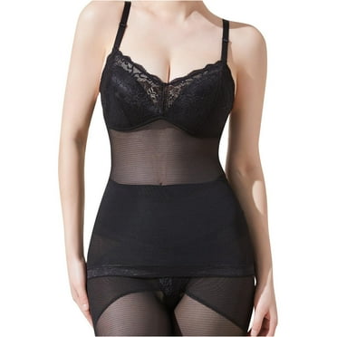 Clearance! Women's Wireless Mesh Floral Thin Bottoming Camisole Shapewear Top on Clearance