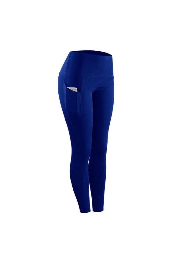 Clearance! Women's Workout Running Capris Leggings with Pocket High Waist Yoga Leggings Tummy Control High Waist Yoga Pants Dark Red M-3XL