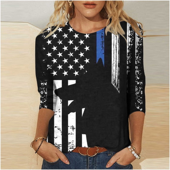 Clearance Womens Clothing 4th of July Shirts Women Mama Short Sleeve Shirts V Neck Patriotic Shirts V Neck Red White and Blue Tunic Tops Graphic Tees Shirts Dressy Casual Long Sleeve Blouses