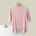 thumbnail image 1 of Womens Clothing Homenesgenics Woman Clothes under $5 Women's Fashion Solid Round Neck Short Sleeved Casual Blouses Pink L, 1 of 6