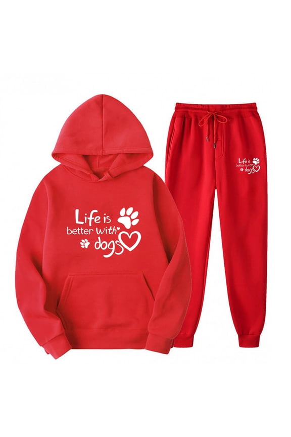 Clearance Womens Clothing Plus Size Fayshow0 Women'S Sports Tracksuits Long Sleeve Pullover Hoodies Sweatshirt Loose Coat and Sweatpants Fall Winter Suit