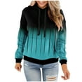 thumbnail image 1 of Clearance！Womens Hoodies Gradient Pullover Sweatshirt Hooded Sweater Top Clearance Long Sleeve Casual Pullover Sweatshirts Fall Winter Plush Fleece Hoodie Jacket Workout Active Tops, 1 of 6