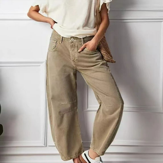 Clearance! Womens Jeans High Waisted Womens Jeans Trendy Baggy Jeans High Waisted Skinny Stretch Haren Pants Wide Legged Pants Womens Jeans Trendy Fall 2024