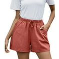 thumbnail image 1 of Clearance Womens Shorts Clearance Sale Women's Loose Wide Leg Pants High Waist Straight Pants Casual Cotton Linen Shorts Biker Shorts Women Striped Shorts Woman, 1 of 7