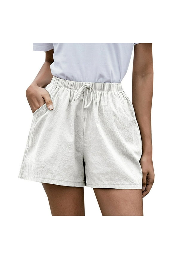 Clearance Womens Shorts Clearance Sale Women's Loose Wide Leg Pants High Waist Straight Pants Casual Cotton Linen Shorts Yoga Shorts for Women Y2k Shorts Women
