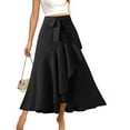 thumbnail image 1 of Womens Skirt Elastic High Waist Long Maxi Skirt Women Belt Lace Wrapped Buttocks Fishtail Skirt High Waisted Solid Color Irregular Half Length Skirt Ndbuld,Black,S, 1 of 4