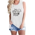 thumbnail image 1 of Clearance Womens Tank Tops Under 5.00,AXXD O-Neck Sleeveless Printed Loose Orange Tank Tops for Women White 8, 1 of 3