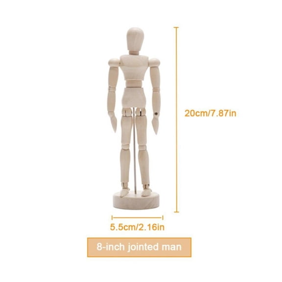 Clearance!Wood Artist Drawing Manikin Articulated Mannequin with Base and Flexible Body - Perfect for Drawing The Human Figure