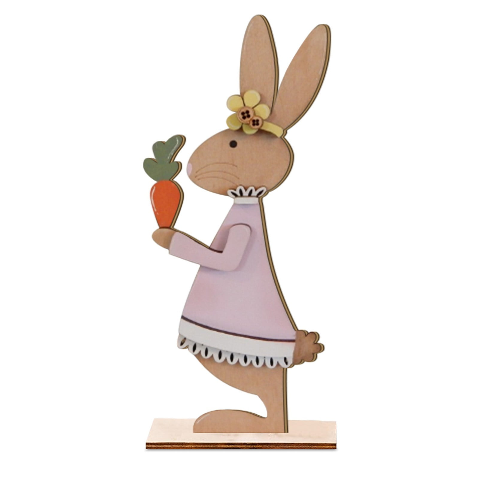 Clearance Wood Bunny Decorations Sign Easter Stand Up Bunny Rustic ...