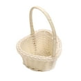 thumbnail image 1 of Clearance! Wooden Basket Small Wicker Basket with Handle, Basket with Handle Out Handles, Wicker Fruit/Bread Serving Basket, Flower Basket Wedding Decorative Baskets for Kitchen Counter Organizing, 1 of 9