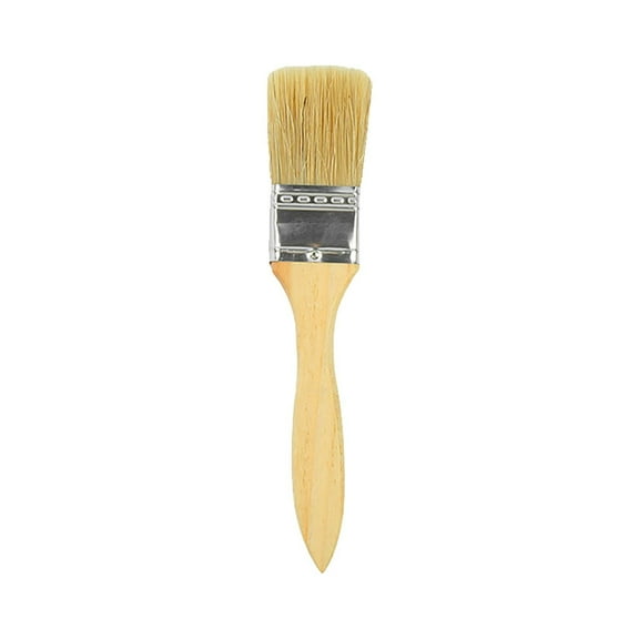 Clearance! Woodworking Tools Zainafacai Brush Brush Barbecue Handle Brush Paint 1/1.5/2 Inch Wooden 1Pc Tools Home Improvement Encrypted Wooden Handle Paint Brush Wh2 Tools (White)