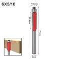 thumbnail image 1 of Clearance Woodworking Tools under $5,6mm Shank Straight Flush Trim Router Bit Woodworking Cutting Tool, 1 of 2