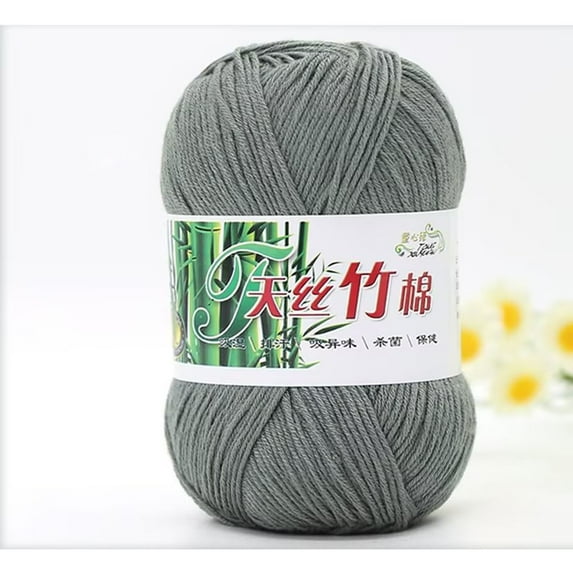 Clearance, Wool Yarn Hwkond Colorful Hand Knitting 50g Knitting Crochet Milk Soft kid Cotton Wool Yarn,(Soy Gray) Under $5