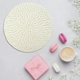 thumbnail image 1 of Clearance! Woven Spiral Table Placemats 15 Inches Round Set Of 4 Non Slip Dining & Kitchen Table Mats, 4 Pieces Of Hand-Woven Placemats Insulation Mats Dining Table Anti-Slip Mats White a Hilingoto, 1 of 6
