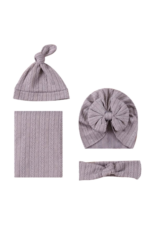 Wrap Blanket Baby Turban Hat Bowknot Headband Blanket Infant Sleeping Bag Shower Gift Baby Bedding Crib Sets Boy Baby Bedding Baby Bedding Crib Sets, Dorm Room Decor