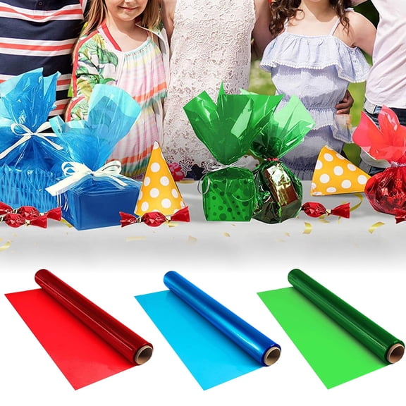 Clearance! Wrap Roll Green 100Ft Long * 15.7In Wide 2.5 Thick Transparent Green Gifts Baskets Arts & Crafts Wrapping Paper Colorful Christmas 1 Roll of Wrapping Paper