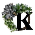 thumbnail image 1 of Clearance Wreath under $20,Unique Last Name Year Round Front Door Wreath With Bow Welcome Sign Garland Creative 26 Letter Farmhouse Wreath For Front Door Spring All Seasons Outside Hanger Decor, 1 of 4