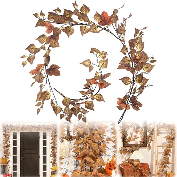 Clearance Wreath under $10,Garland And Suitable For Fall Decoration On Mantle Table Porch Indoor And Outdoor Seasonal Home Decor