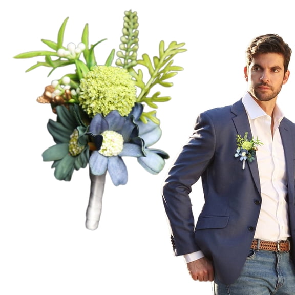 Clearance! Wrist Flower Set Artificial Hand Flower and Boutonniere Set for Homecoming Graduation Prom Bridal Wedding