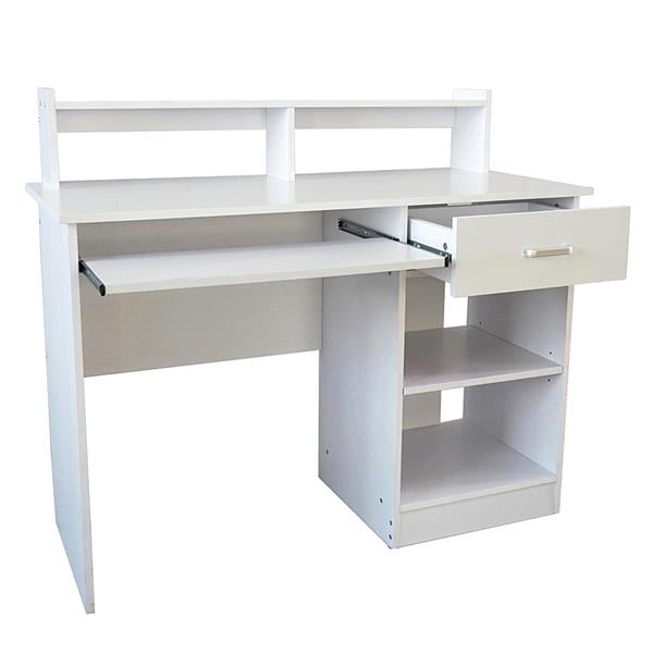 Clearance Writing Desk Drawers Chipboard Computer Study Work Station Multi Colors Computer Desk White