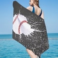 thumbnail image 1 of Clearance!XEOVHV Baseball Bath Towel,Oversized for Men Women,Funny Baseball Pattern Pool Swim Towels Sports Beach Towel Blanket for Bathroom Hotel Gym and Spa 51.18 * 29.53 Inch, 1 of 6