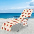 thumbnail image 1 of Clearance!XEOVHV Beach Chair Cover With Side Pockets,Microfiber Chaise Lounge Chair Towel Cover For Sun Lounger Pool Sunbathing Garden Beach Hotel,Easy To Carry Around, 1 of 7