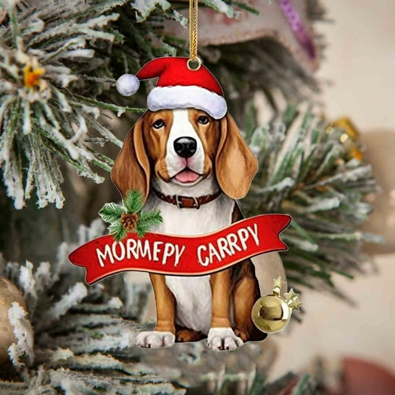 Clearance!XEOVHV Dog Ornaments for Christmas Tree,Cute dog Picture Decorations,Pet Memorial Gifts for Christmas,Funny Christmas Tree Ornaments for Indoor Home/Car/Farmhouse