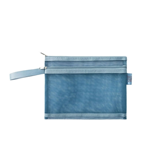 Begzeat Double-Layer Mesh Zipper Pouch Bags with Handle, EVA Board Game Storage Organizer,A4 Letter Size,Waterproof Plastic Zipper Pouches,Clear Document File Folder for School/Travel/Home