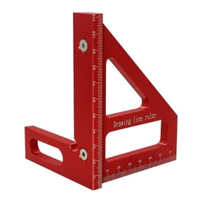 Clearance!XEOVHV Imperial 3D Multi-Angle Measuring Ruler,45/90 Degree Aluminum Alloy Woodworking Square Protractor, Miter Triangle Ruler High Precision Layout Measuring Tool for Engineer Carpenter