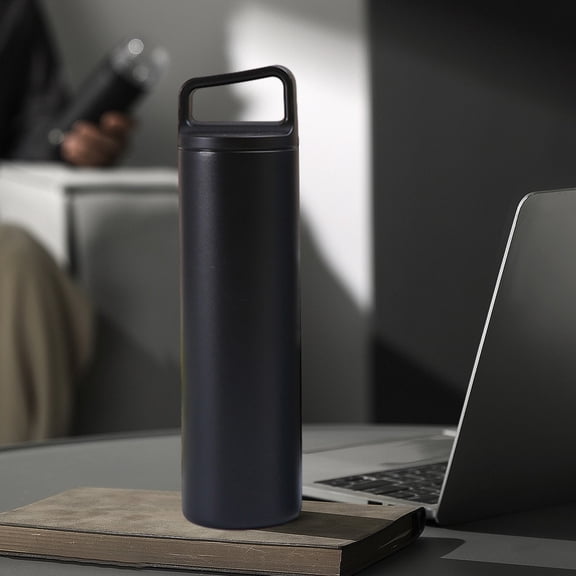 Clearance!XEOVHV Insulated Water Bottle, Metal Water Bottle 600ml, Stainless Steel Sports & Travel Water Bottles Reusable for Men and Women, Leak Proof Thermal Flask, Wide Mouth, BPA Free