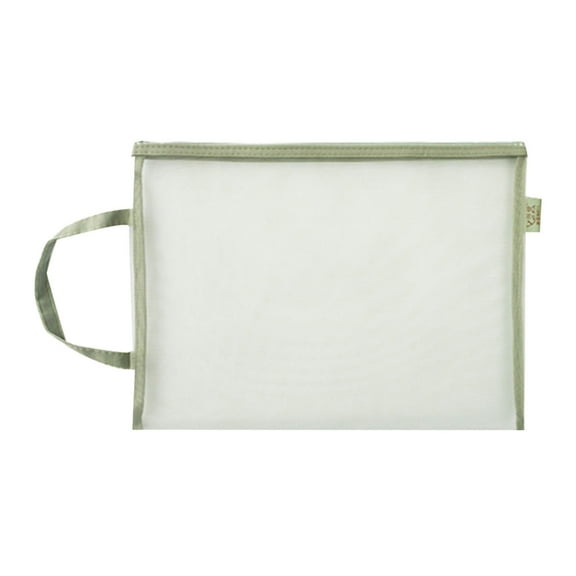 Clearance!XEOVHV Mesh Zipper Pouch Bags with Handle, EVA Board Game Storage Organizer,A4 Letter Size,Waterproof Plastic Zipper Pouches,Clear Document File Folder for School/Travel/Home