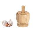 thumbnail image 1 of Clearance! XEOVHV Mortar and Pestle, 100% Natural Bamboo Spice Grinder, Decorative 4 inch Wooden Mortar and Pestle Set for Kitchen, 1 of 9