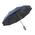 thumbnail image 1 of Clearance!XEOVHV Ring buckle umbrella, Portable Folding Umbrella for Rain&Sun, Travel Umbrella, Ring Buckle Fully Automatic Umbrella, Reflective Safety Strip, Sturdy Windproof, Umbrella for Men and Wo, 1 of 7