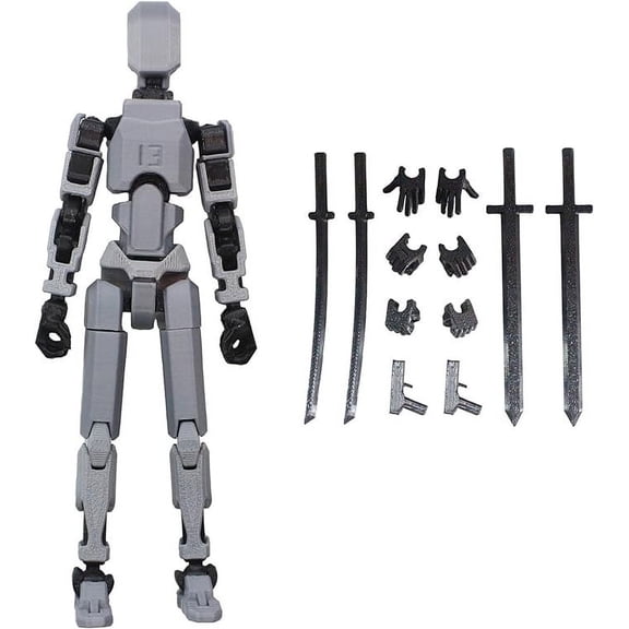 Clearance!XEOVHV Titan 13 Action Figure, T13 Action Figure 3D Printed Multi-Jointed Movable, Lucky 13 Action Figure Nova 13 Action Figure Dummy 13 Action Figure, Valentines Gifts for Him