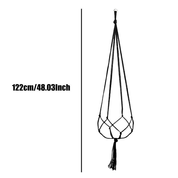 (Clearance) XIANXIAN 2 PCS Macrame Plant Hanger, Indoor Hanging Planter Basket with Hooks, Cotton Rope Wall Plant Holder, Boho Indoor Outdoor Home Decor (POTS NOT Included)